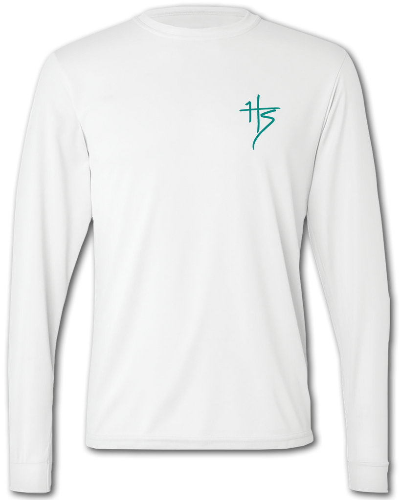 Spro White Long Sleeve Fishing Shirt Polyester Size XL